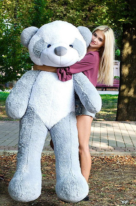 Плюшева Панда 2 метри. Велика Плюшева Панда. Велика М'яка іграшка сіра Плюшева Панда 200 см Тернопіль - фото 4