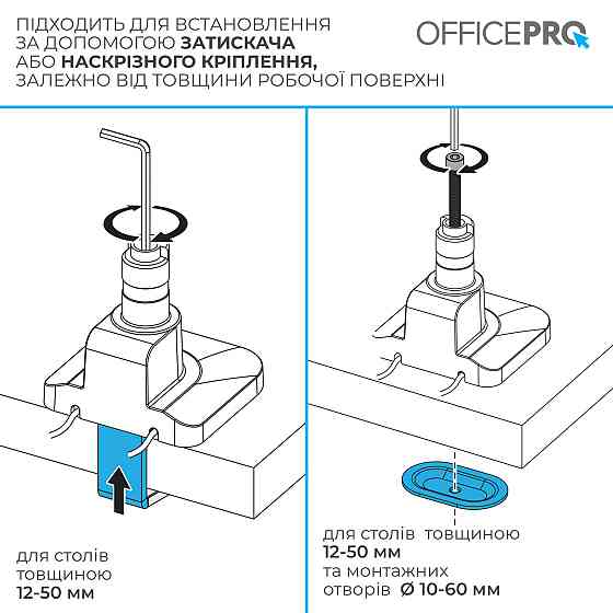 Кронштейн OfficePro MA601G 17-40" Gray (VESA100х100) ( 14014 ) Харків