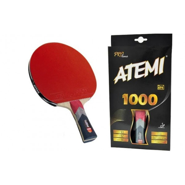 Ракетка настольный теннис Atemi 1000 А Вишнёвое - изображение 1