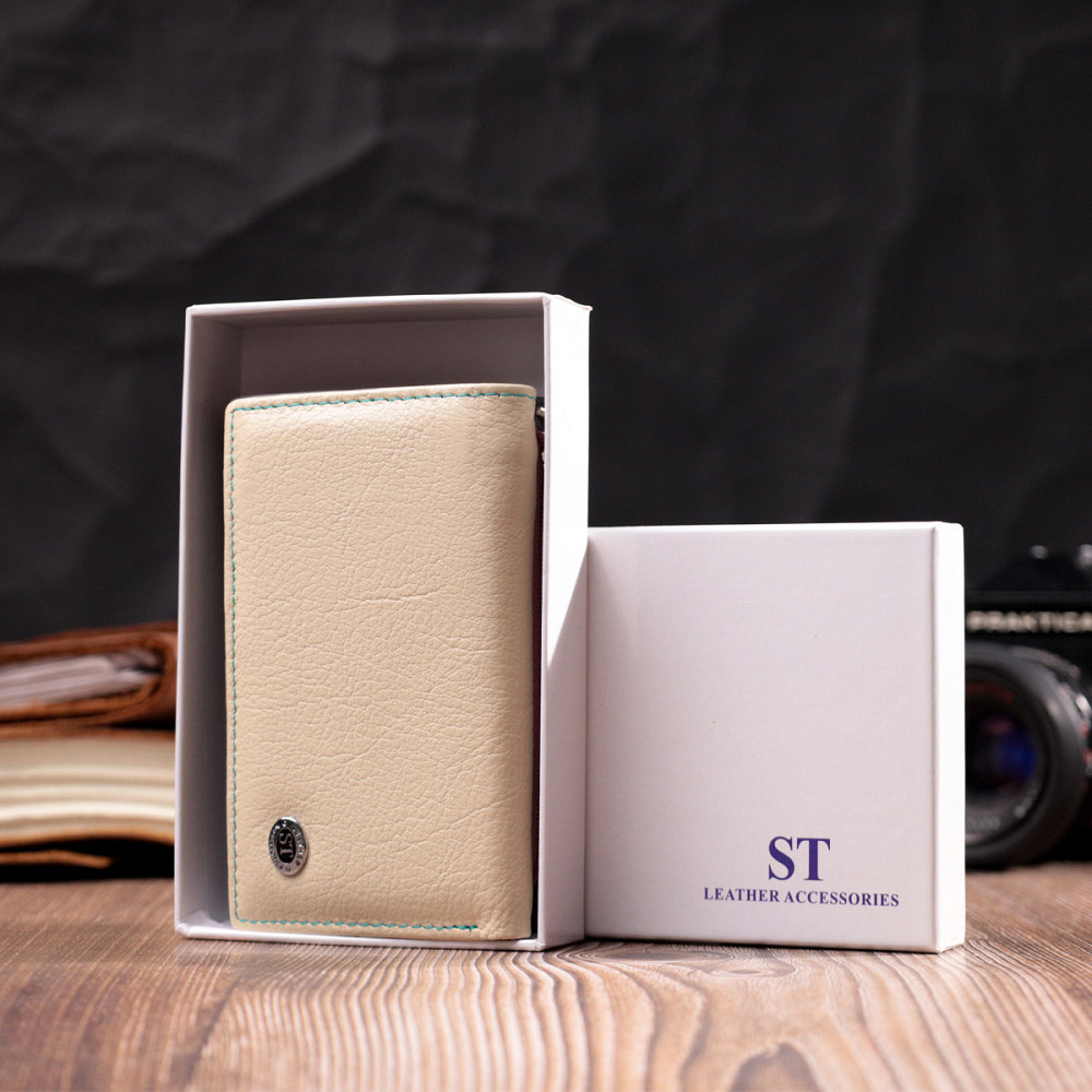 Надежный женский кошелек из качественной натуральной кожи ST Leather 19461 Разноцветный Киев - изображение 10