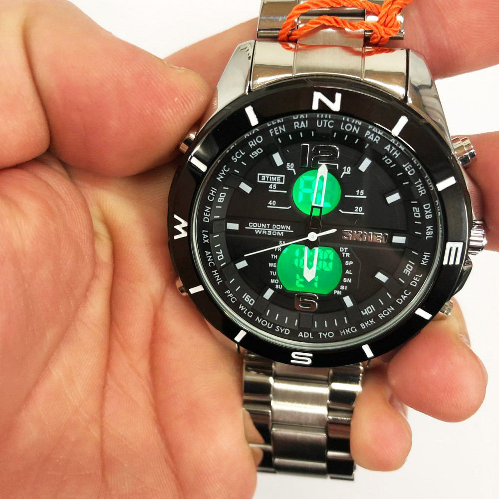 Оригинальные брендовые часы для мужчины SKMEI 1670SIWT, Часы наручные мужские стильные модные красивые BC-77 Львов - изображение 6