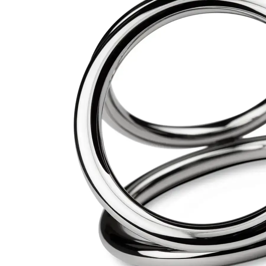 Потрійне ерекційне кільце Sinner Gear Unbendable – Triad Chamber Metal Cock and Ball Ring – Large Львів - фото 4