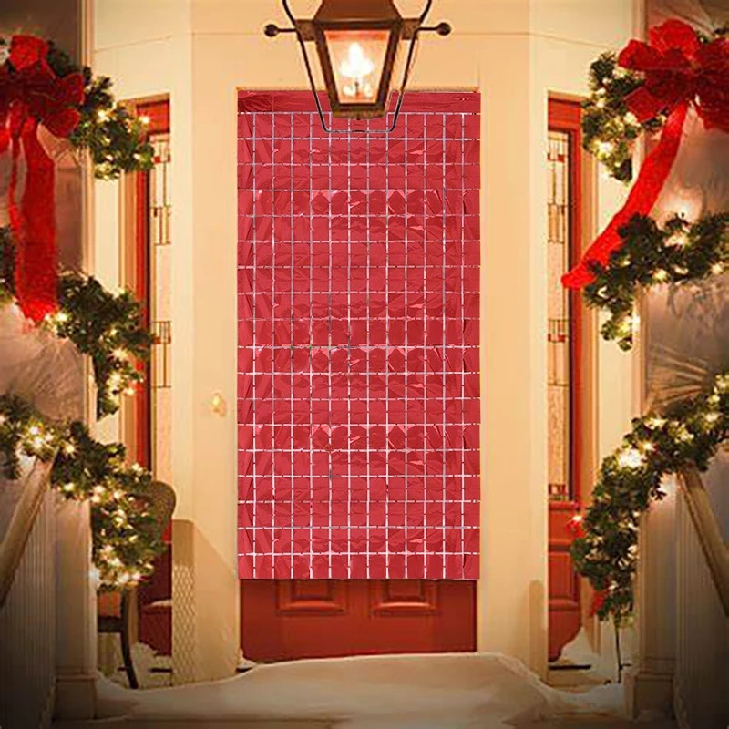 Дождик для фотозоны кубиками на стену 2 м на 1 м красный Киев - изображение 3