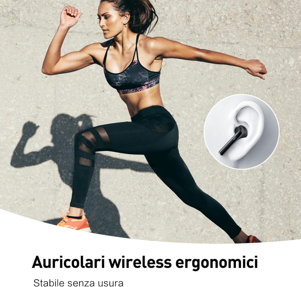 Бездротові навушники TWS Inphic i16 Black водонепроникні Bluetooth 5.1 Hi-Fi стерео сенсорні для спорту та телефону Київ - фото 5