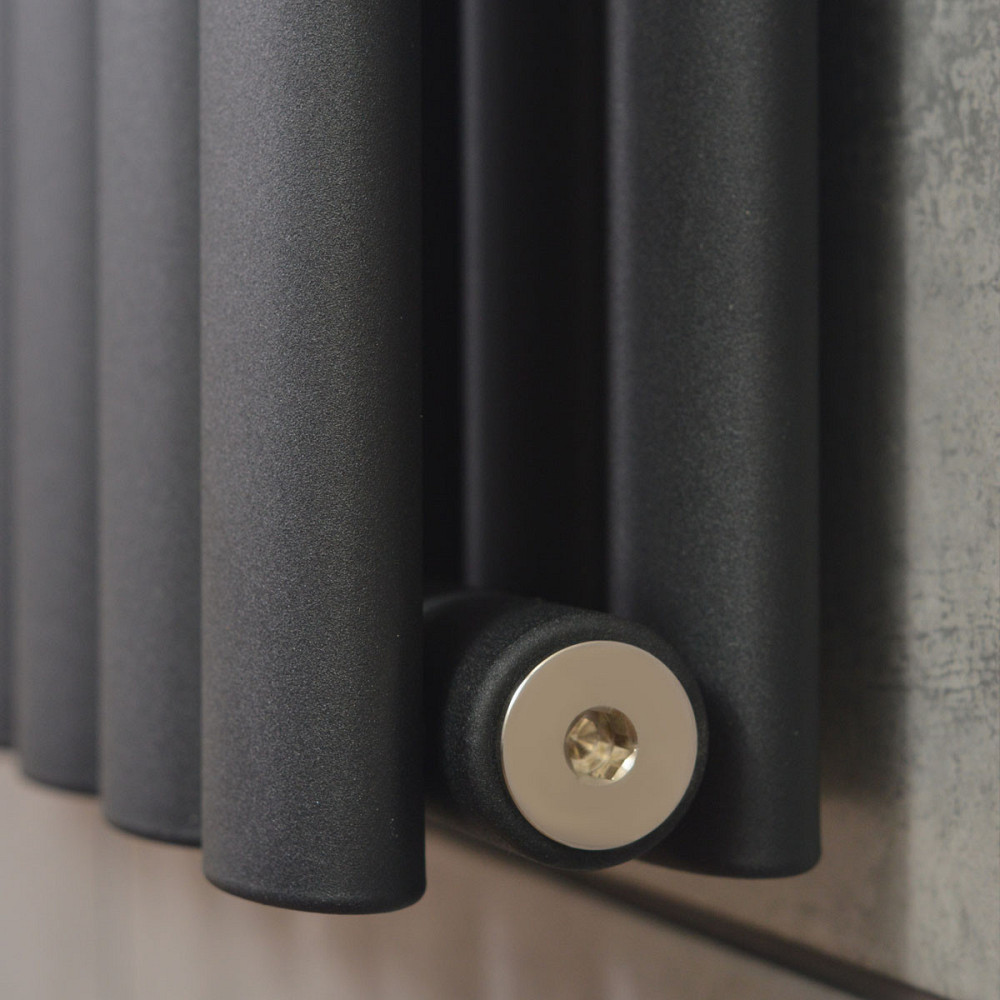 Вертикальный радиатор Ellipse Double  600х1800-10 (50 мм), anticor, черный муар Киев - изображение 5