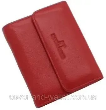 Маленький женский кожаный кошелек под карточки бордоввого цвета ST Leather 2047A Красный Киев - изображение 1