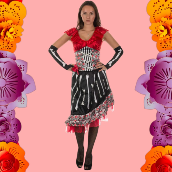 Плаття на Хеловін жіноче з кістками S-M різнобарвний Київ - фото 1