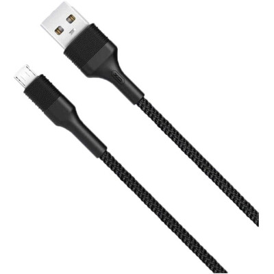 Дата кабель USB 2.0 AM to Micro 5P 1.0m 2.1A black XO (NB51-M-1-BK) Винница - изображение 3