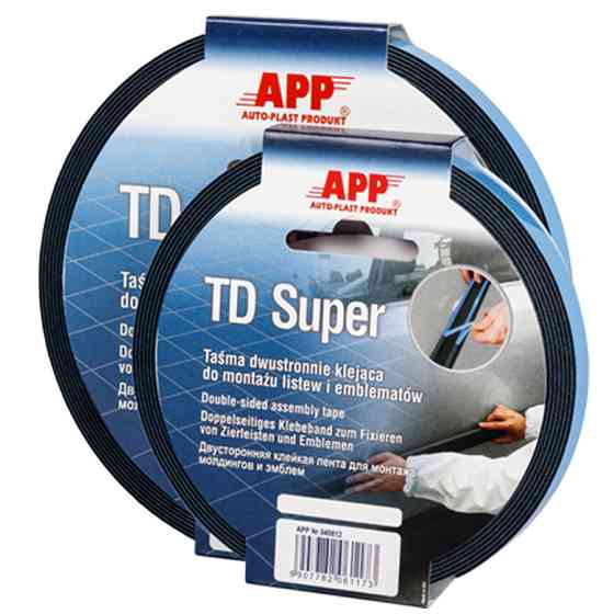 Скотч двосторонній 6мм х 5м  "TD Super" синій APP, 040810 Вінниця