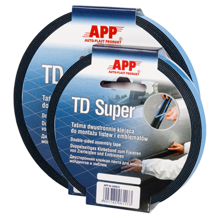 Скотч двосторонній 6мм х 5м  "TD Super" синій APP, 040810 Вінниця - фото 1
