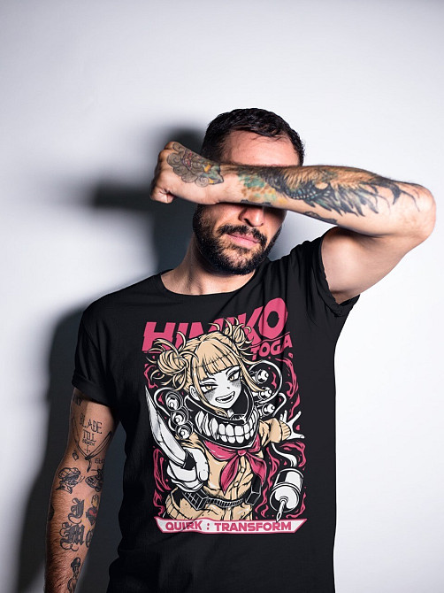 Футболка для мальчика аниме Моя геройская академия оверсайз (рост от 165 до 180 ) Черний AnimeJ0363m Днепр - изображение 2