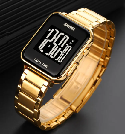 Чоловічий наручний класичний годинник Skmei 1852 (Золотистий) Київ
