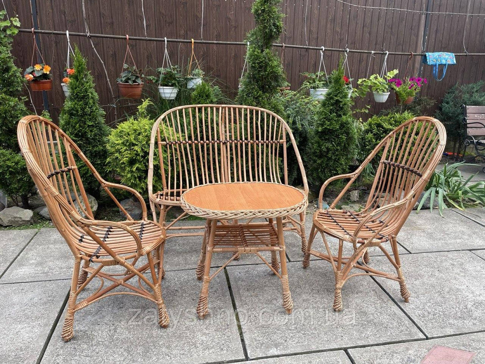 Меблі плетені балконні з диваном Київ - фото 7