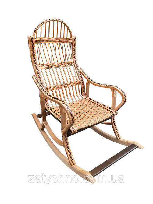 Крісло гойдалка з лози плетена Київ - фото 1