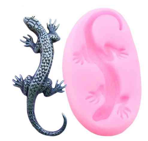 Молд силиконовый Ящерица 80 на 44 мм розовый Киев