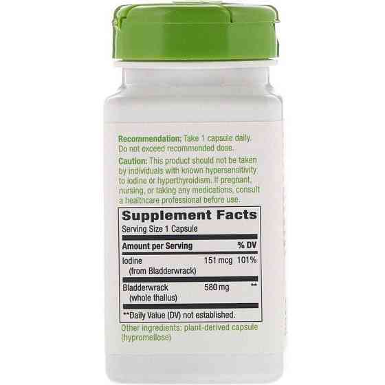 Ламінарія йод Nature's Way Bladderwrack 580 мг 100 капс Київ