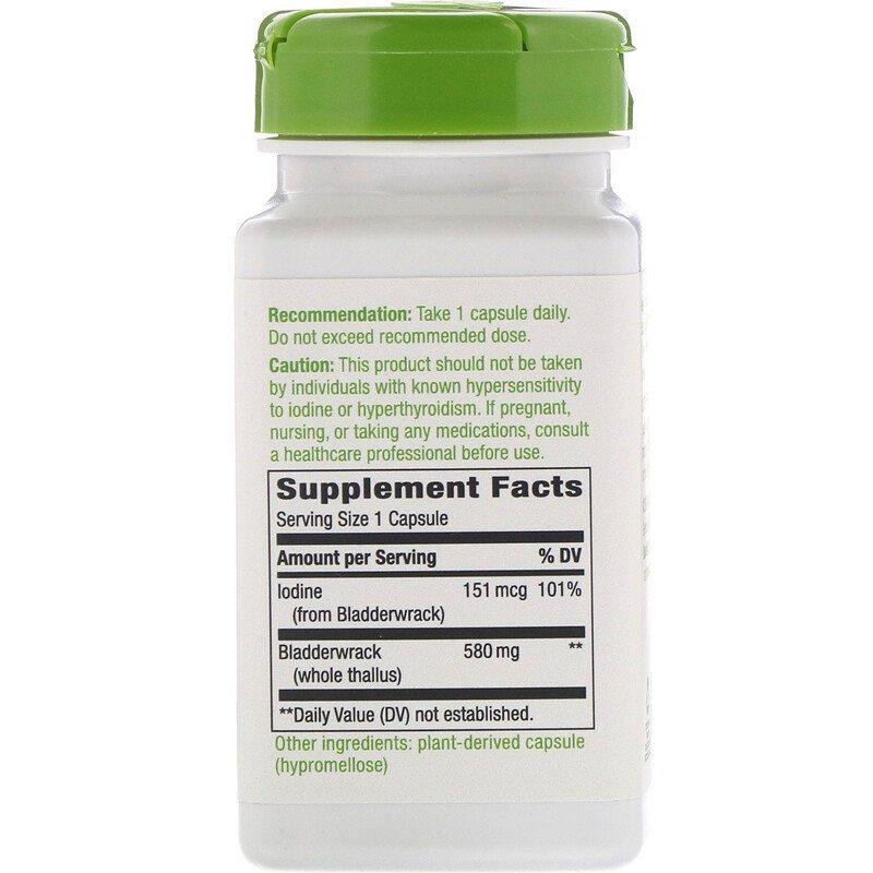 Ламінарія йод Nature's Way Bladderwrack 580 мг 100 капс Київ - фото 2