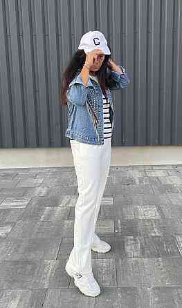 Джинсовая куртка женская оверсайз с бахрамой р 42-46 Харьков