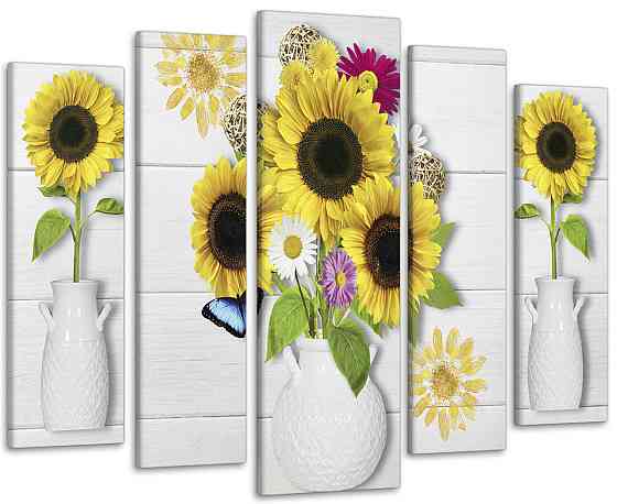 Модульная картина Подсолнухи Art-199_5 105x150 см Киев