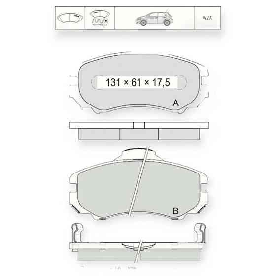 Колодки передние Киа Magentis, Soul, Sportage 1.6-2.7 06.00- тормозные Мукачево