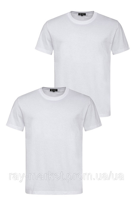 Набор базовых футболок. Ray Premium Fit мужские 2шт, белый (U0102-WHI-WHI) Киев - изображение 1