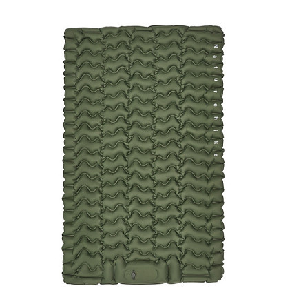 Матрас двухместный Naturehike CNK2550WS019 (65 мм) со встроенной помпой Зеленый Винница - изображение 1