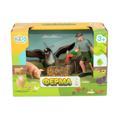 Фігурка Kids Team набір Ферма фермер, гусак, кролик, порося (Q9899-T7_1) Вінниця - фото 2