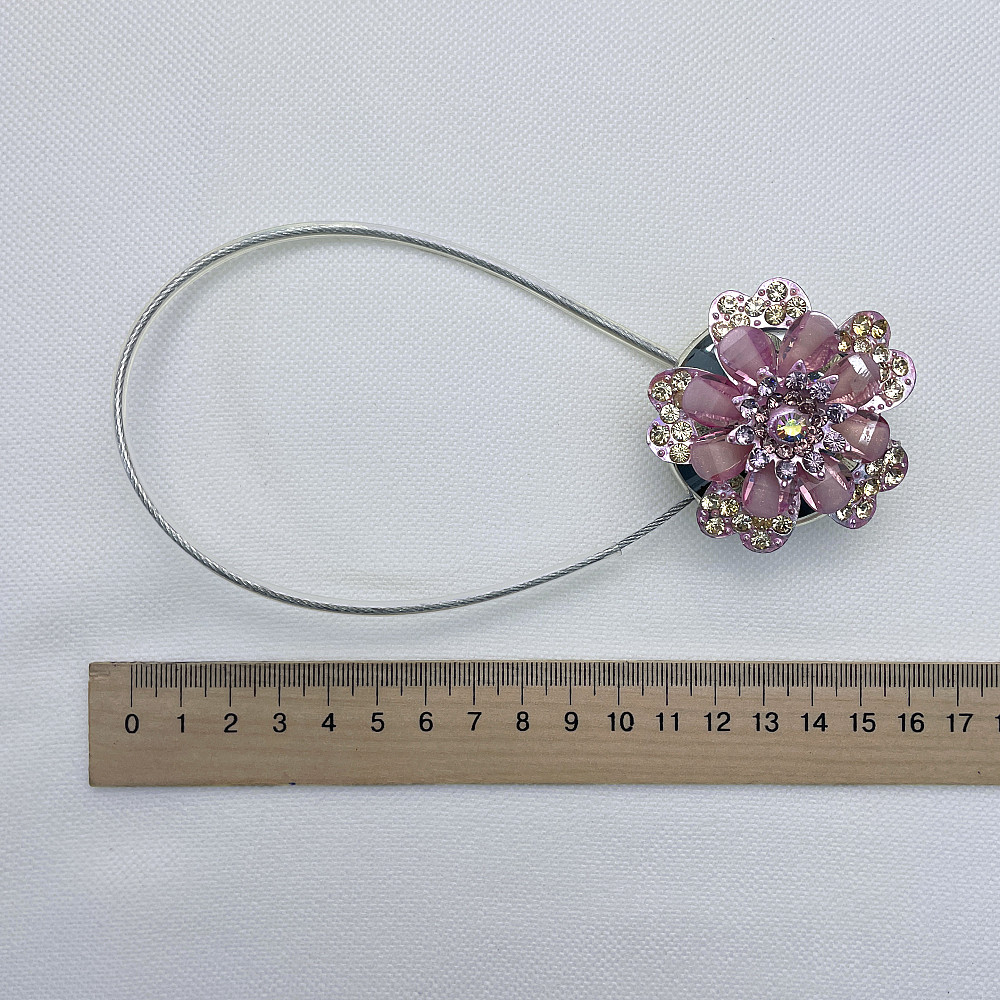 Магніти для штор та гардин "Flowers" набір 2 шт Пудровий (81-214) Київ - фото 7