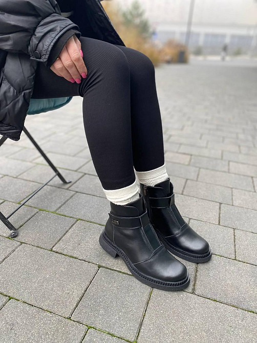 Черевики жіночі Соната Саша чорні (зима, шкіра натуральна) (6135) 39 Коломия - фото 1