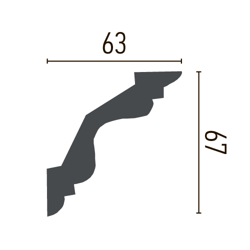 Карниз полиуретановый гладкий Gaudi Decor P 214 Днепр