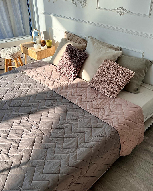 Покривало IDEIA Izzy 240х260 см пудра-сірий (56861223) Чернівці - фото 4