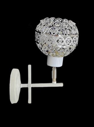 Бра настінне VALESO B-6971C/1 на 1 плафон, білий, хром, E27 Коломия