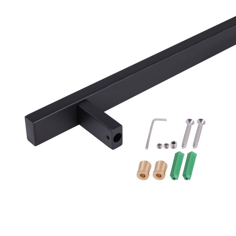 Душевая стойка с держателем нержавейка Qtap Lepit 705 мм прямоугольная QTLEP82103NB Black Matt Харьков - изображение 4