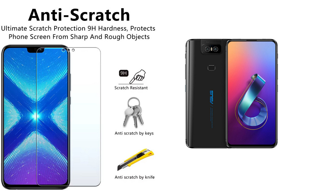 Защитное стекло NeoGlass для ASUS ZenFone 6 ZS630KL – ультрапрозрачное и устойчивое Киев - изображение 1