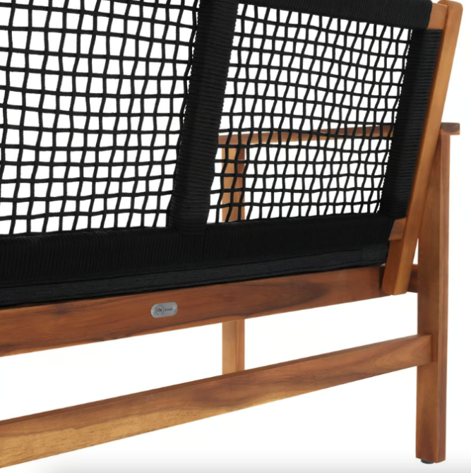 Садова лавка Di Volio Teracina з спинкою чорний Киев - изображение 6