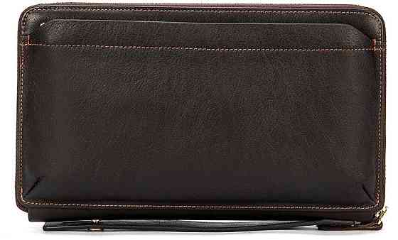 Мужской клатч-барсетка с ремешком на руку Vintage 14655 Коричневый Киев