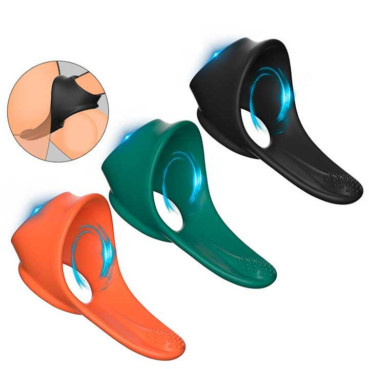 Двойное эрекционное кольцо со стимуляцией промежности - Зеленый Винница - изображение 2