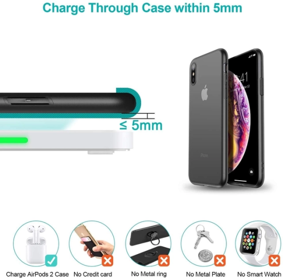 Бездротовий зарядний пристрій Choetech T511-S 10W White: Стильна Qi-зарядка для iPhone та Android Київ