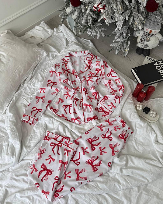 Женская стильная новогодняя пижама софт принт Одесса - изображение 6