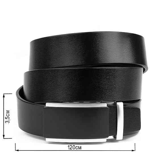 Ремінь чоловічий з автоматичною пряжкою Vintage 20294 Чорний Київ