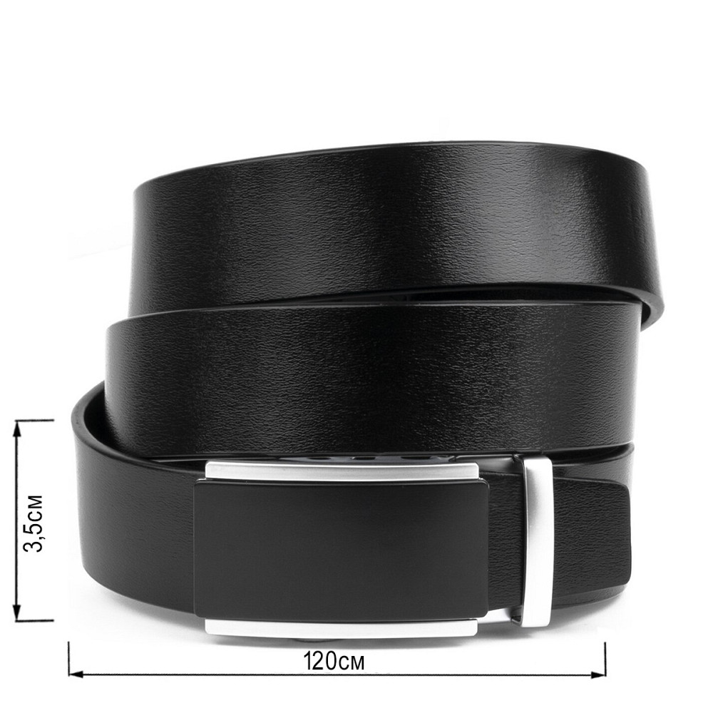 Ремінь чоловічий з автоматичною пряжкою Vintage 20294 Чорний Київ - фото 6