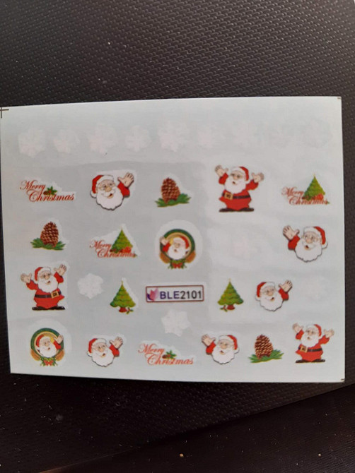 Новогодние наклейки на ногти Киев - изображение 1