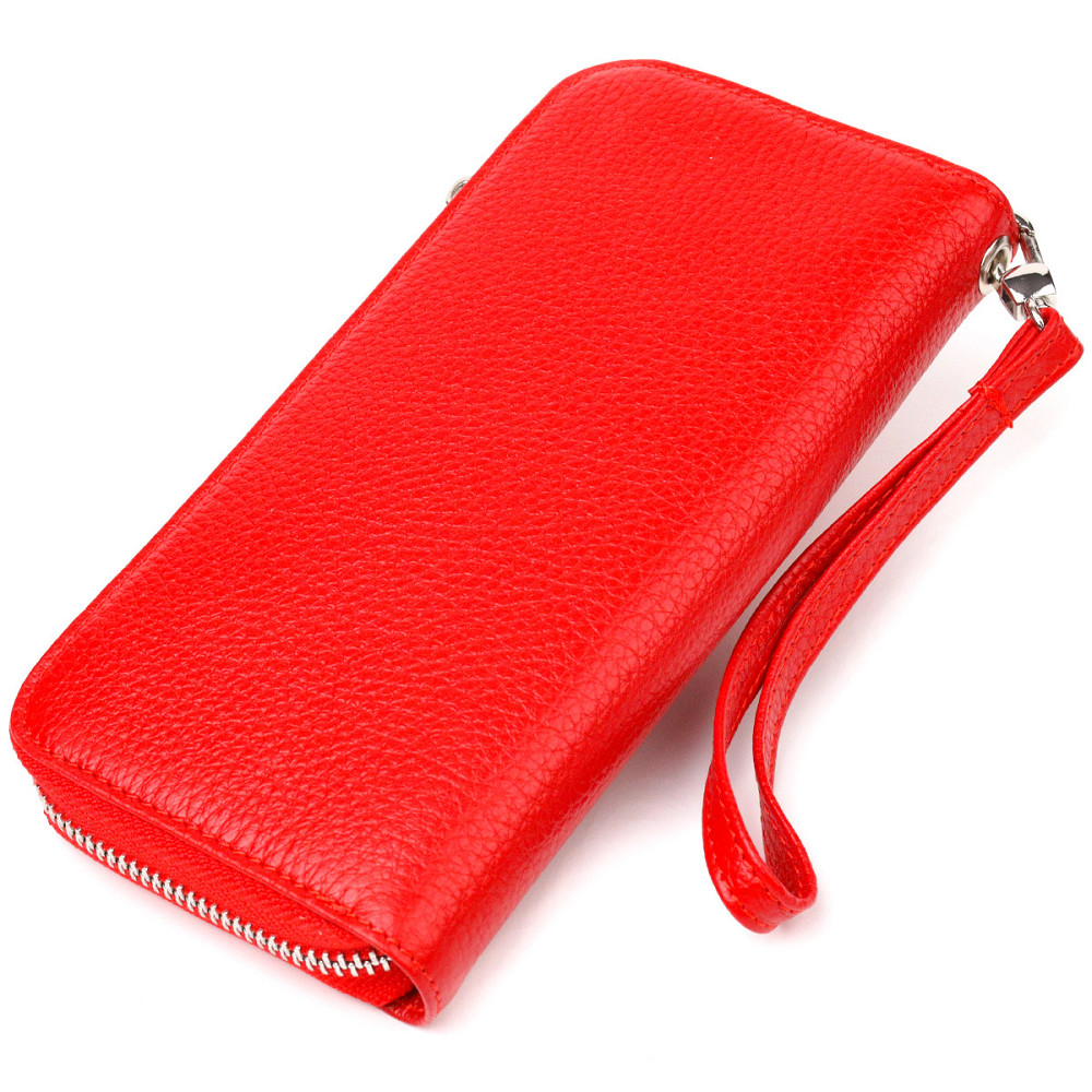 Яркий кошелек для женщин из натуральной зернистой кожи CANPELLINI 21615 Красный Киев - изображение 2