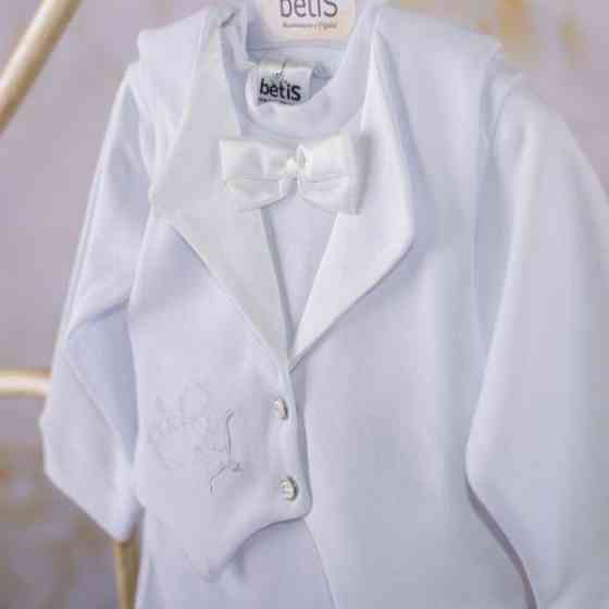 Костюм для хрещення "Міні Бос-2" довгий рукав інтерлок зріст 62 см (1 – 3 місяці) Betis Білий Кривий Ріг