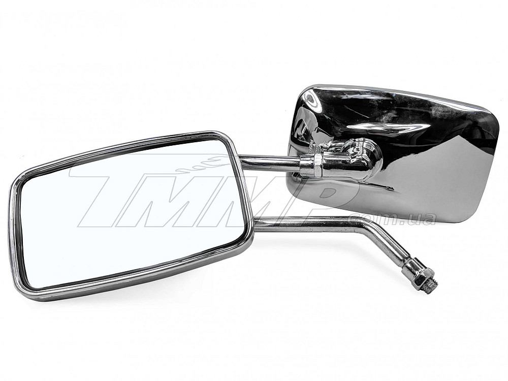 Дзеркала мото (прямокутні) (mod:МТ) (хром, 10mm) EVO-2 Киев - изображение 1