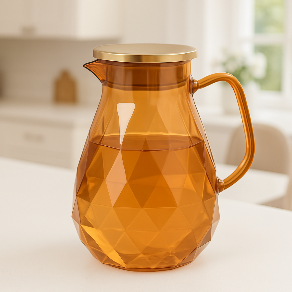 Графин скляний із кришкою 1.8 л кольоровий Київ - фото 3