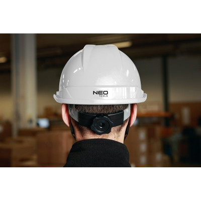 Каска захисна Neo Tools пластик ABS, пряжка для регулювання, біла (97-221) Вінниця - фото 6