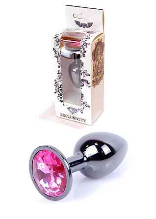 Анальна пробка - Jewellery Dark Silver Plug Pink Sex Aura Київ