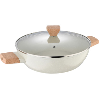 Сотейник Bergner Naturally з кришкою 28 см (BG-34747-CR) Вінниця - фото 1