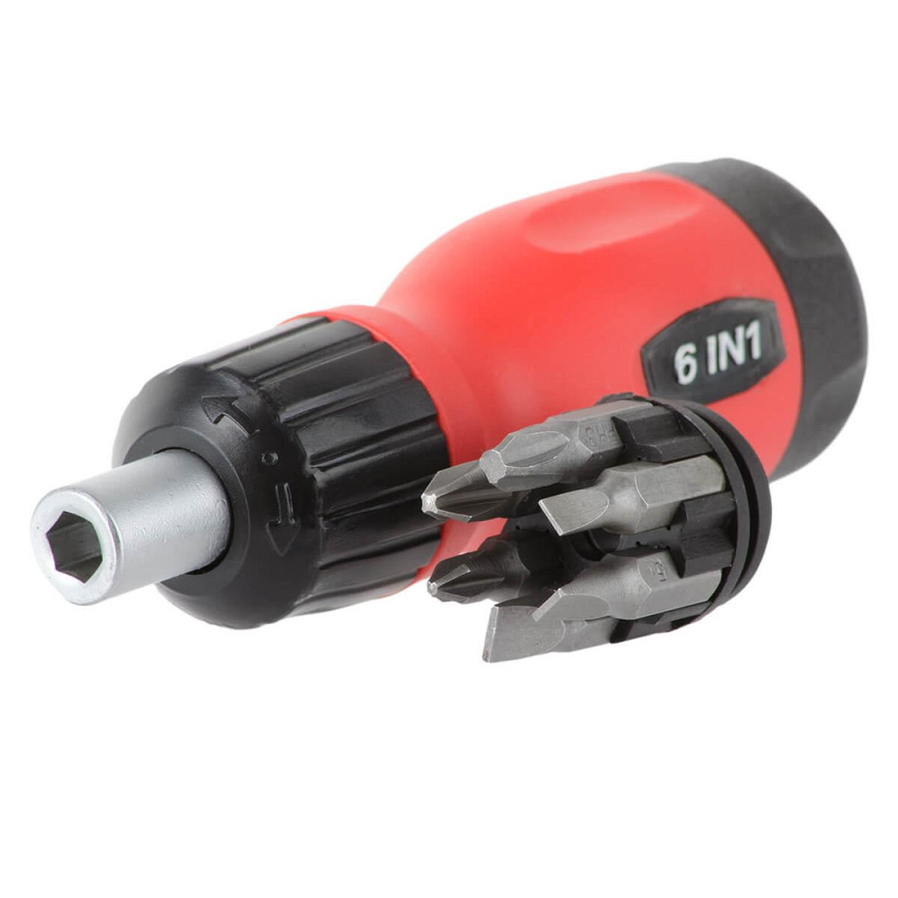 Викрутка реверсивна з комплектом насадок, 6 од., Cr-V INTERTOOL VT-1009 Киев - изображение 5